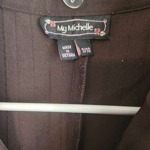 My Michelle Brown Blazer Classic Tailored Suit Jacket - Picture 2 of 3